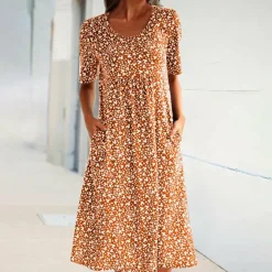 Jurken & Jumpsuits Dames*VEGA - Zomerse casual bloemenjurk