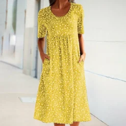 Jurken & Jumpsuits Dames*VEGA - Zomerse casual bloemenjurk