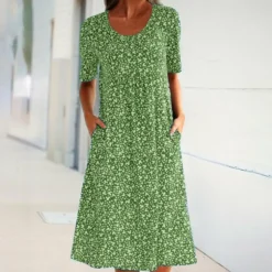 Jurken & Jumpsuits Dames*VEGA - Zomerse casual bloemenjurk