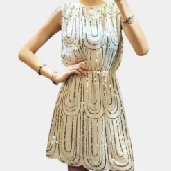 Jurken & Jumpsuits Dames*Veronica - Glamoureuze pailletten zomer mini jurk voor dames