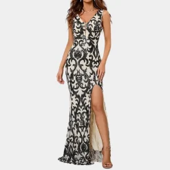 Jurken & Jumpsuits Dames*Vien - Luxueuze damesjurk met kant voor de zomer