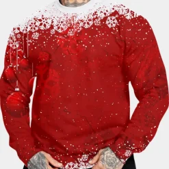 Shirts Heren*VIKTORIO - Modieus Kerstoverhemd voor Heren Rood