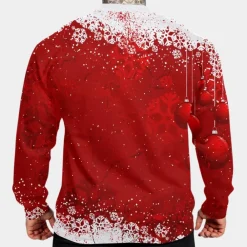 Shirts Heren*VIKTORIO - Modieus Kerstoverhemd voor Heren Rood