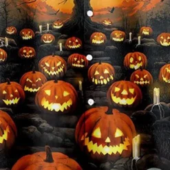 Shirts Heren*Vilmos - Zomerse Halloween T-Shirt voor Mannen Oranje zwart