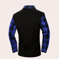 Shirts Heren*Vincente - Modern Geruit Overhemd met Lange Mouwen voor de Zomer