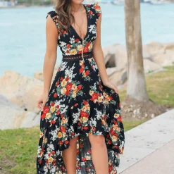 Jurken & Jumpsuits Dames*Viviana - Zomerse Bloemen Jurk