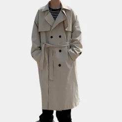 Jassen Heren*Vladimir - Elegante Lange Heren Trenchcoat voor Lente en Zomer