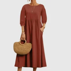 Jurken & Jumpsuits Dames*WEGAHTA - Stijlvolle lange zomerjurk