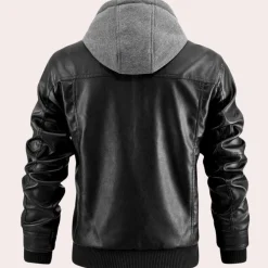 Leren Jassen Heren|Jassen Heren*Yannick - Klassiek herenjack met capuchon voor de zomer