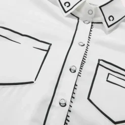 Topjes & Shirts Dames*Zenobia - Stijlvol Langarmshirt voor Dames - Perfect voor de Lente en Zomer Wit