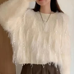 Truien & Vesten Dames*ZOEY - Casual Trui voor Dames Abrikoos