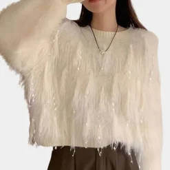 Truien & Vesten Dames*ZOEY - Casual Trui voor Dames Abrikoos