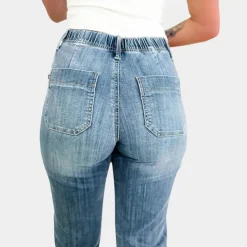 Broeken & Rokken Dames*Zomerse broek met hoge taille en koord voor dames