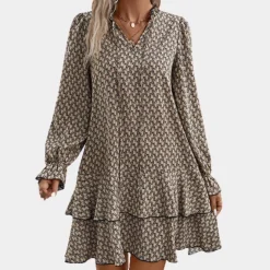 Jurken & Jumpsuits Dames*Zomerse damesjurk met lange mouwen