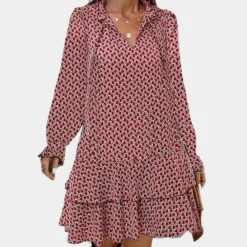 Jurken & Jumpsuits Dames*Zomerse damesjurk met lange mouwen