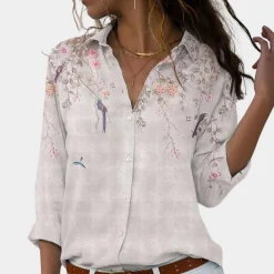 Topjes & Shirts Dames*Zomerse gebloemde damesblouse