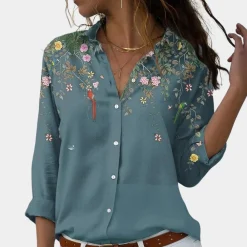 Topjes & Shirts Dames*Zomerse gebloemde damesblouse