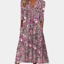 Jurken & Jumpsuits Dames*Zomerse gebloemde damesjurk