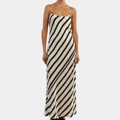 Jurken & Jumpsuits Dames*Zomerse gestreepte jurk zonder mouwen voor dames Wittestrepen