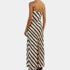 Jurken & Jumpsuits Dames*Zomerse gestreepte jurk zonder mouwen voor dames Wittestrepen