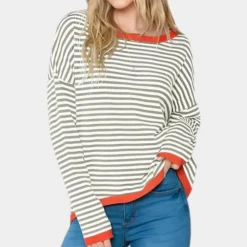 Truien & Vesten Dames*Zomerse klassieke gestreepte damestrui