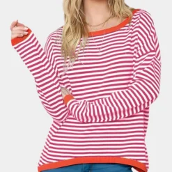 Truien & Vesten Dames*Zomerse klassieke gestreepte damestrui