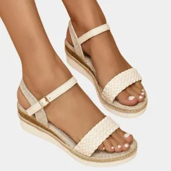 Damesschoenen*Zomerse trendy dames sleehakken Beige