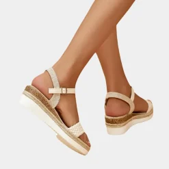 Damesschoenen*Zomerse trendy dames sleehakken Beige