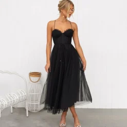 Jurken & Jumpsuits Dames*ZORA - Zomerse feestelijke midi jurk voor dames