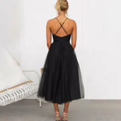 Jurken & Jumpsuits Dames*ZORA - Zomerse feestelijke midi jurk voor dames